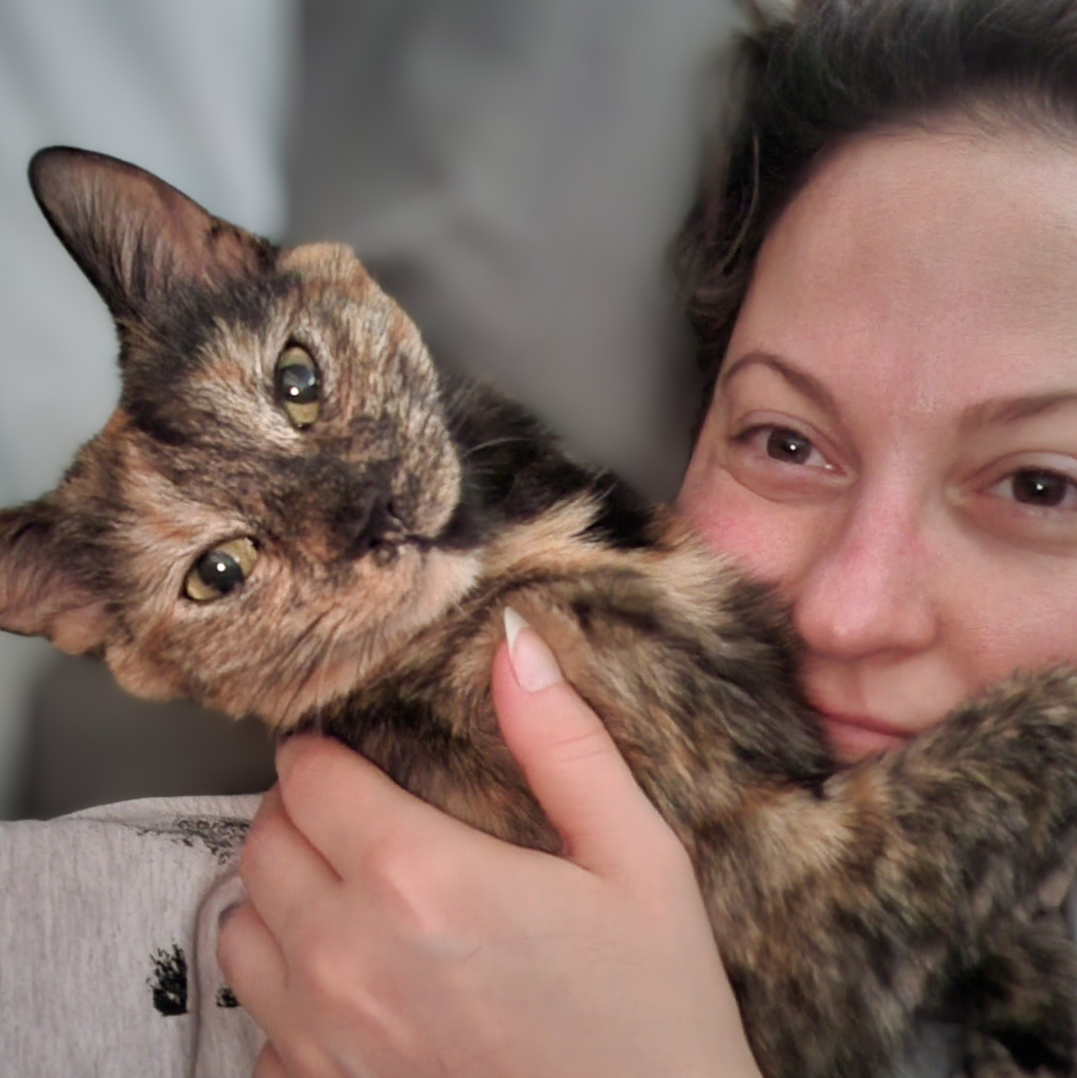 Marissa with cat